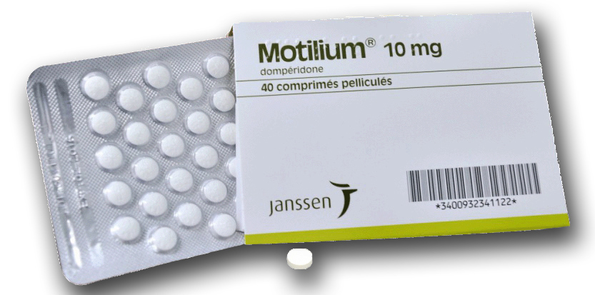 Visuel de l'emballage du médicament MOTILIUM 10 mg.